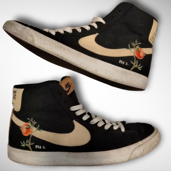 Nike Blazer Mid 77 Mens Size 9 Pomegranate Black Solar Flare Shoes Sneakers - Picture 3 of 12